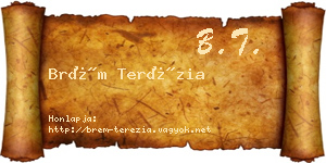 Brém Terézia névjegykártya